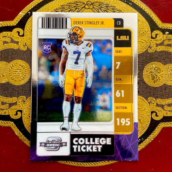Derek Stingley jr College Ticket Card - Picture 1 of 2